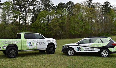 sf transport Smith Farms Boarding Kennels car and truck, the best dog boarding and transport in Conyers, Georgia
