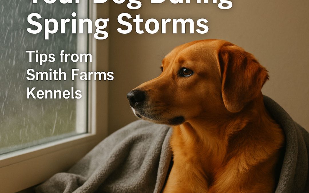 Fearful dog during storm