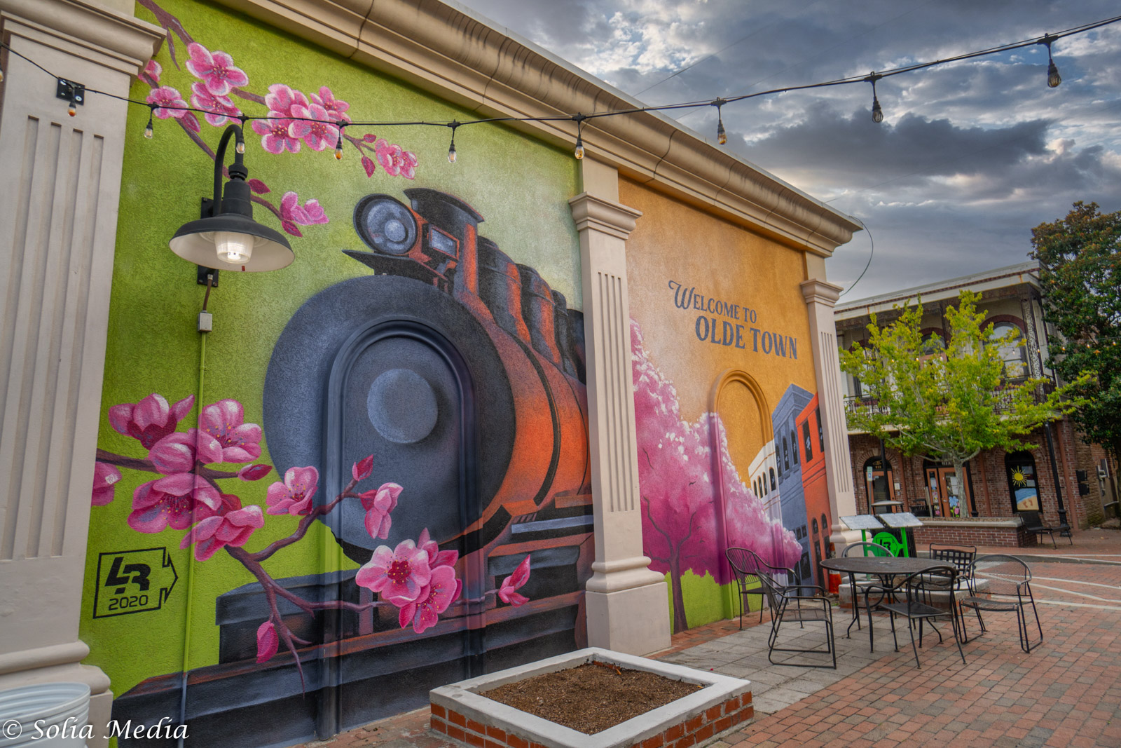 Conyers Georgia Train Mural. Solia Media Image for Smith Farms Kennes
